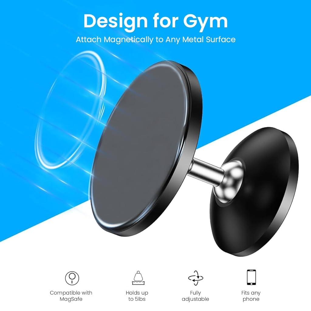 ZORBES® Magnetic Phone Holder for MagSafe Magnetic Phone Holder 360 Degree Rotatable Design Gym Magnetic Phone Holder Self Adhesive Wall Phone Holder Metal Countertop Magnetic Phone Holder ZORBES® Magnetic Phone Holder for MagSafe Magnetic Phone Holder 360 Degree Rotatable Design Gym Magnetic Phone Holder Self Adhesive Wall Phone Holder Metal Countertop Magnetic Phone Holder